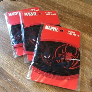 3 Marvel Spiderman Face Mask. Set of three  Spider-Man Cloth Kid’s Face Mask